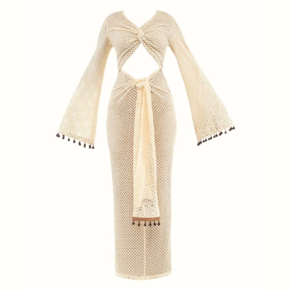 ANDREA IYAMAH TERI CROCHET DRESS CREAM SIZE SMALL NWT